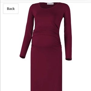 Black maternity maxi dress